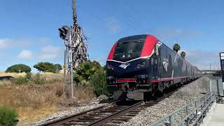 Amtrak Coast Starlight 11 Going By Santa Clara Great America CA [upl. by Lari65]