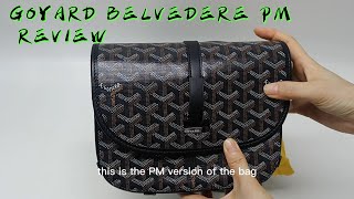 GOYARD BELVEDERE PM II BLACK IN DEPTH REVIEW [upl. by Shelah]