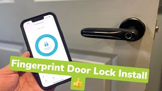 How to Install a Biometric Fingerprint Door Lock Handle  full review setup app etc  Seculia [upl. by Cathey128]