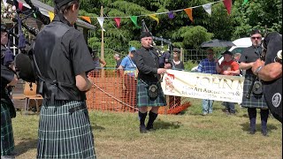 Pipers Play amp Cockney Jocks by Howe O the Mearns Pipe Band during 2023 Drumtochty Highland Games [upl. by Papke]