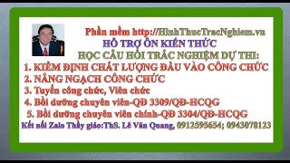 Ôn Tuyển Công chức Viên chức Nâng ngạch công chức Kiếm định chất lượng đầu vào công chứcTài liệu [upl. by Scurlock]