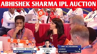 Abhishek Sharma ipl auction 2022 full video highlights SRH bidding for abhishek Sharma ipl action [upl. by Daren]