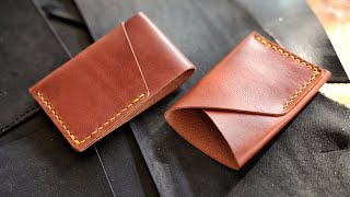 Simple Leather Wrap Wallet Tutorial With PATTERNS [upl. by Mears]