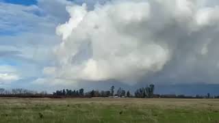 Timelapse of the supercell thunderstorm that produced a tornado near Vina California 142021 [upl. by Eldridge]