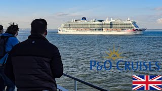 CRUISE SHIP IONA PASSING PASSENGER FERRY [upl. by Haridan]