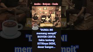 Boiyen cerita fakta istri Dede podcast tonightshowpremiere tonightshowterbaru tonightshownettv [upl. by Yahsal192]