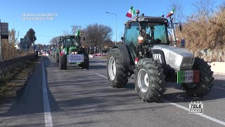 Pesaro la protesta degli agricoltori [upl. by Kristy661]