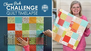 🙄 What can you make with CHARM PACKS ⏲ Charm Pack CHALLENGE Giveaway  Quilt Timelapse [upl. by Morissa809]