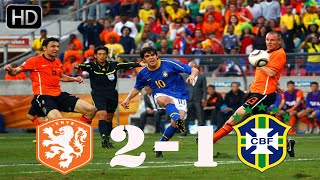 Brazil vs Netherlands 12 Highlights amp All Goals 02072010 Quarterfinals World Cup 2010 HD [upl. by Dorrej]