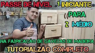 TUTORIAL COMPLETO SIMPLIFICADO COMO FAZER GAVETAS DE MADEIRA DRAWER [upl. by Gregson609]