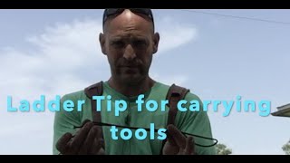 Quick Tip for carrying tools up a ladder use paracord [upl. by Cleon]