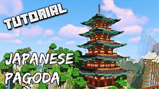 Japanese Pagoda  Minecraft Tutorial [upl. by Aneerbas835]