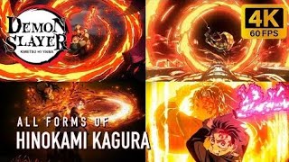 All Hinokami Kagura Forms 4K 60FPS  Demon Slayer [upl. by Mohkos407]