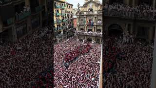 The Chupinazo is the Opening Ceremony for the week of the running of the bulls in Pamplona Spain [upl. by Neraj950]