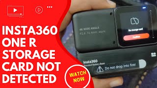 Insta360 one r not detecting sd card No storage card error fix [upl. by Arutek914]