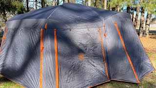 Core 10 Person Straight Wall Tent Full Rainfly [upl. by Asinla]