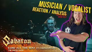 Sabaton  82nd All the Way with Amaranthe Live REACTIONANALYSIS  Musician and Vocalist Reacts [upl. by Aramaj]