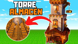 La Meor TORRE ALMACÉN perfecta para SURVIVAL tutorial paso a paso [upl. by Nanji]