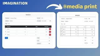 Invoice Generation with Bootstrap  CSS Media Print Tutorial [upl. by Airdnoed]