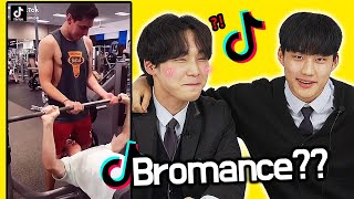 Korean Teenage Boys React To BROMANCE TIK TOKS [upl. by Kreiker]