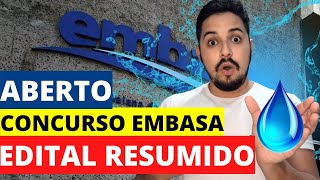 EDITAL EMBASA 2022  RESUMIDO E DETALHADO [upl. by Edlitam242]