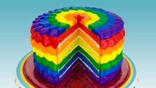 Rainbow Cake How to Make a Rainbow Cake by Cookies Cupcakes and Cardio [upl. by Prosser]