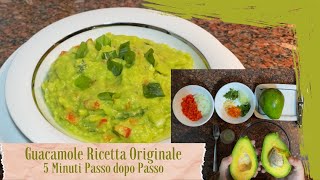 GUACAMOLE PERFETTO RICETTA ORIGINALE 5 MINUTI PASSO DOPO PASO [upl. by Limemann483]