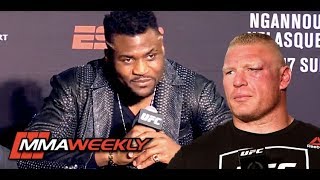 Francis Ngannou Brock Lesnar is Just Walking Around Talking Sh [upl. by Eineeuq]