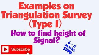 Example on Intervisibility and Height of SignalScaffolding in Triangulation Survey Type 1 [upl. by Liborio58]