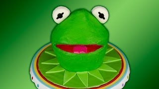 Kermit the Frog Cake  Muppets Cake using Green Velvet Cake by Cookies Cupcakes and Cardio [upl. by Kim797]