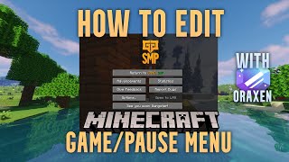 How to Edit Minecraft Pause Menu with Oraxen EASY [upl. by Einhoj]