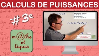 Effectuer des calculs de puissances 1  Troisième [upl. by Yllop]