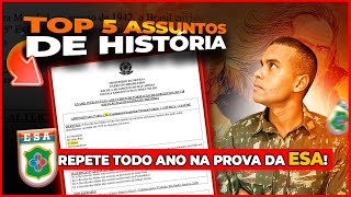 Assuntos que mais caem em HISTÓRIA NA PROVA DA ESA [upl. by Narra]