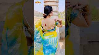 Beautiful Backless Saree Back Look💞Backless Blouse Design shorts backlesssaree lowwaistsaree [upl. by Stanislaus]