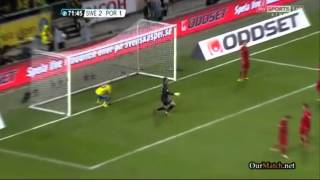 Sweden 2  3 Portugal All Goals e Relato Antena 1 19112013 [upl. by Kiryt]