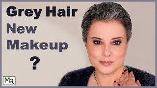 Easy Flattering Smokey Eye Look for Grey Silver Hair  Over 50 Beauty [upl. by Nirol]