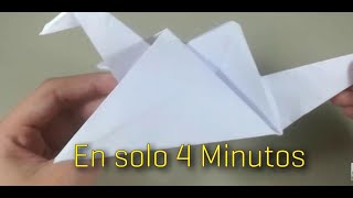 Aprende a hacer un pájaro de papel que mueve sus alas ¡En sólo 4 minutos  Origami [upl. by Alcina]