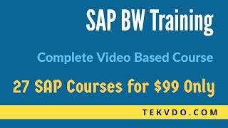 SAP BW Training  Complete BW Course  SAP BI Training [upl. by Nad]