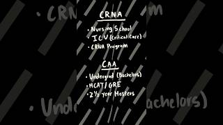 CAA vs CRNA [upl. by Raines]