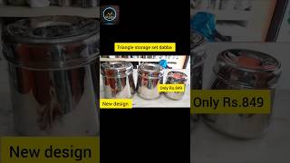 kitchen New model canisters3pieces Triangle storage setorder for whatsapp 96591 19045 [upl. by Ahsenrat]