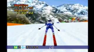 Nagano Winter Olympics 98 N64 Downhill Alpine Skiing [upl. by Nolita]