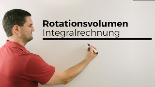 Rotationsvolumen Integralrechnung  Mathe by Daniel Jung [upl. by Elamaj]