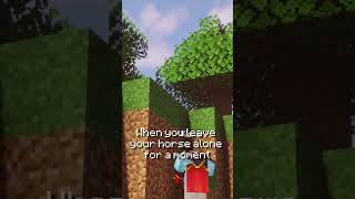 When you lost your horse minecraft minecraftshorts minecraftmemes [upl. by Gabriellia]