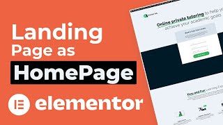 Heres How to Set Elementor Landing Page as Homepage in 5 Simple Steps 2024 [upl. by Hen372]