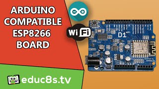 Arduino Tutorial First look at the WeMos D1 Arduino compatible ESP8266 Wifi Board from Banggoodcom [upl. by Ahaelam553]