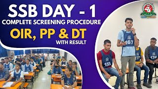 SSB DAY1 Complete Screening Procedure  OIR amp PPampDT Practice  NDA SSB Preparation  SSB Coaching [upl. by Atiniuq]