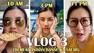 Foreigner wife eating Indian Food for 24 Hour Challenge 🫣 indian food reaction  VLOG 3 [upl. by Erle100]