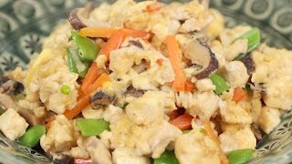 Iri Dofu Healthy Scrambled Tofu Recipe  Cooking with Dog [upl. by Shiau]