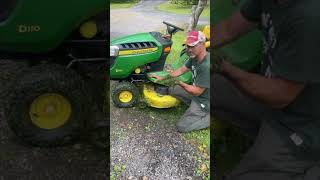 Clean your lawn mower deck It will last a long time John Deere D110 100 series Craftsman MTD [upl. by Felicie]