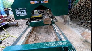 Woodland Hm126 sawmill tips tricks modifications at 33hrs [upl. by Zrike]